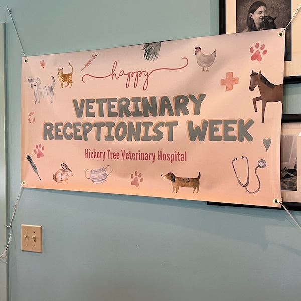 Veterinary Appreciation Week Banner, Veterinary Gift for Appreciation