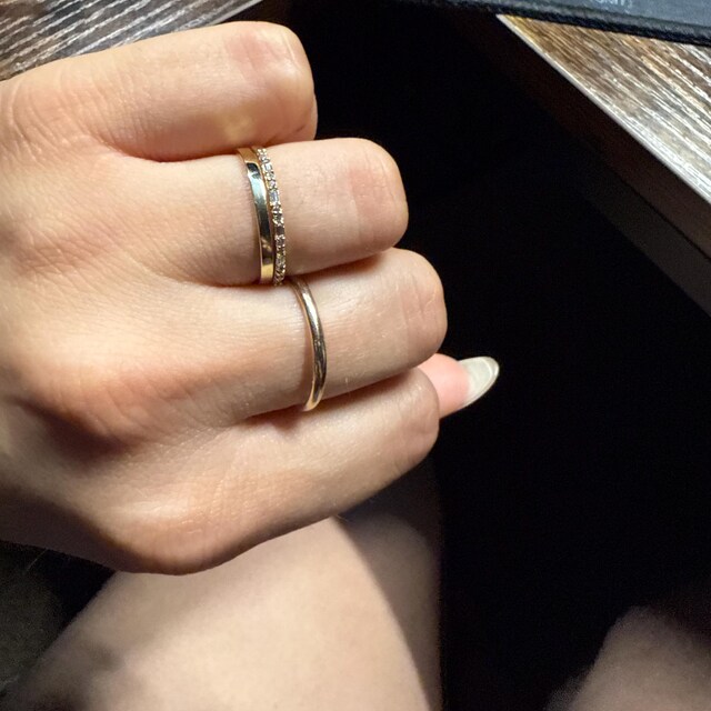 Wishbone Ring 14k Solid Gold, Curved Wedding Band, Plain V