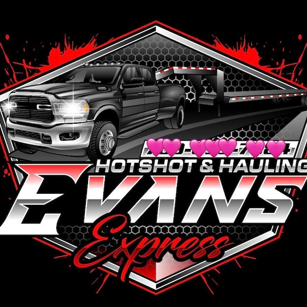 Hotshot Trucking Logo Design, Trailer Logo, Rental Logo, Hot Shot Logo ...