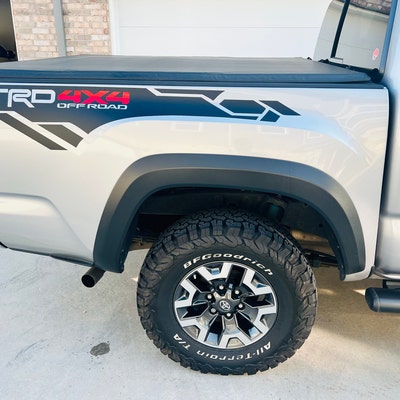 3rd Gen Toyota Tacoma Anti Glare 3M Hood Scoop Decal Graphic W/ Red ...