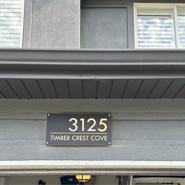 Vertical Address Plaque, Modern House Numbers, House Numbers ...