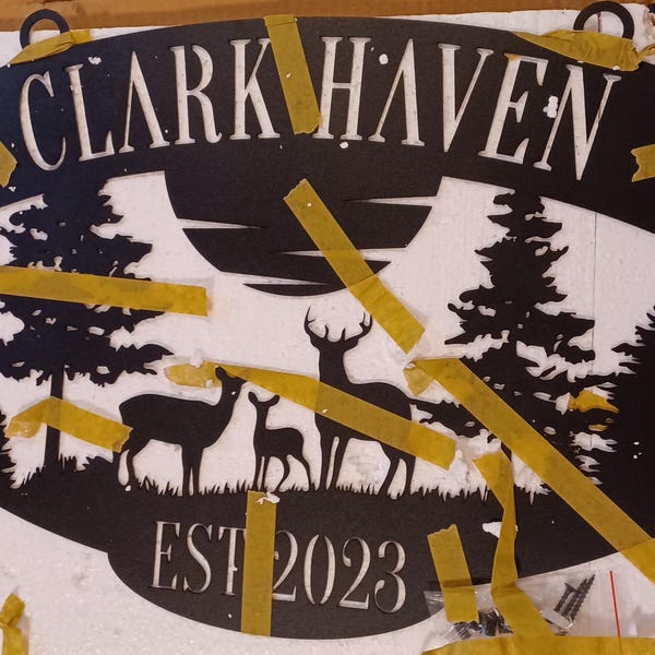 Personalized Farm Entrance Metal Sign, Deer Forest Ranch Sign,large ...