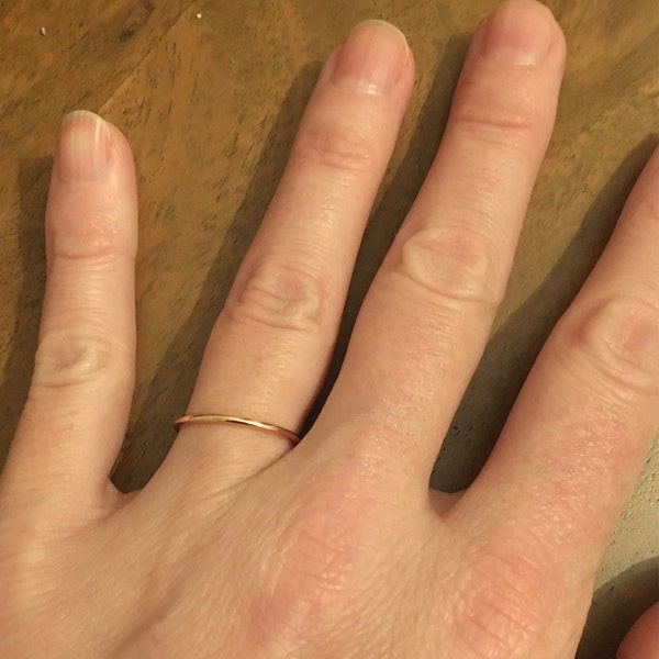 Simple Rose Gold Ring - Rose Gold Fill - Pink Gold Ring - Rose Gold ...
