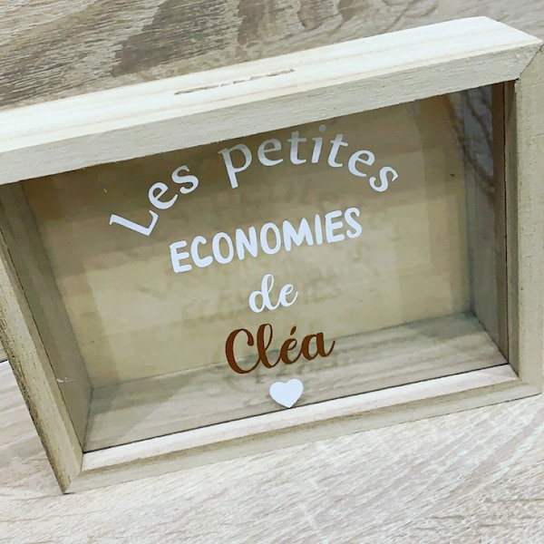 Tirelire personnalisée / tirelire prénom / tirelire bois / tirelire