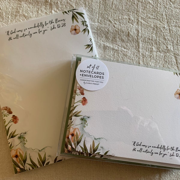 Personalized Wildflower Notepad | Custom Floral Stationery Pad for ...