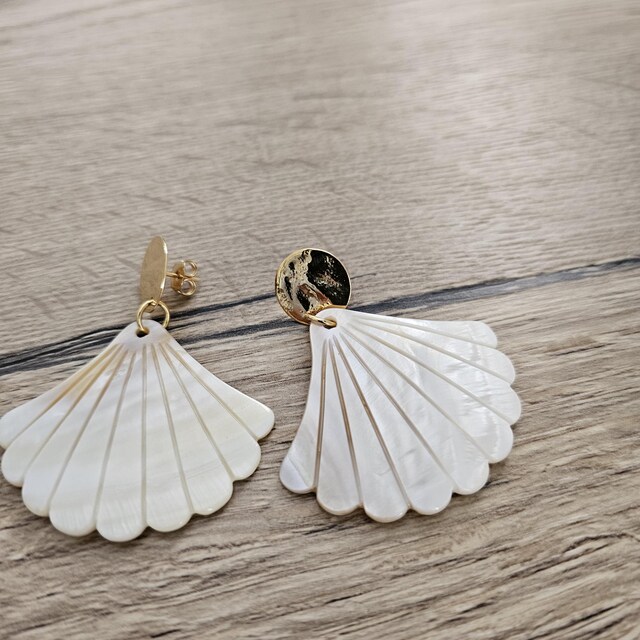Mother-of-pearl Shell Earrings - Etsy