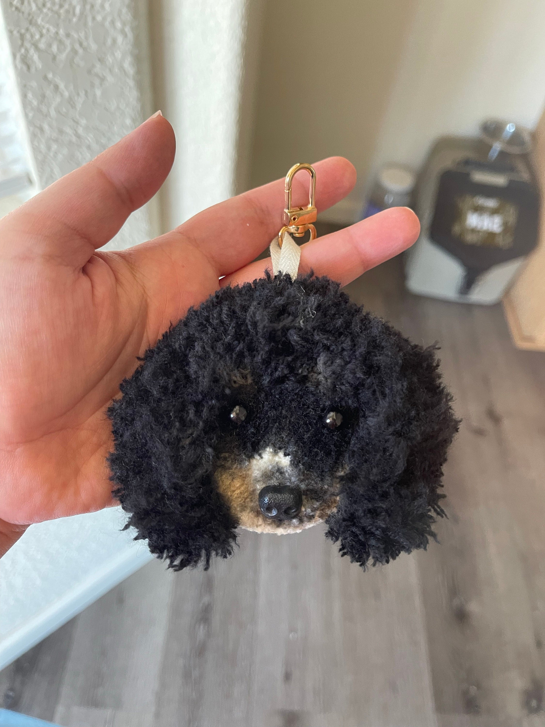 Handmade Personalized Custom Dog Portrait Key Chain, Brooch for Hoodie/Sweaters/Bags, Dog Gifts Illustrated Pet