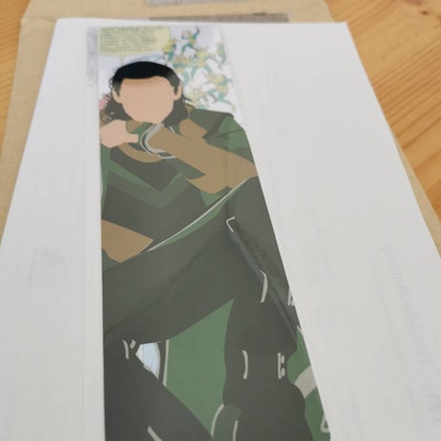 Custom Marvel Loki Bookmark Minimalist Style Superhero Art Geeky Comic ...