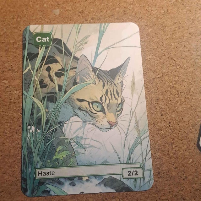 猫トークン MTG (緑 2/2 速攻) - Etsy 日本