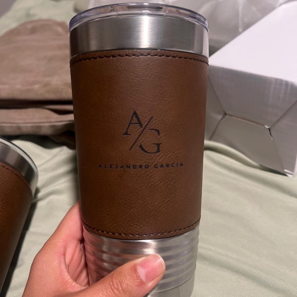 Best Of The Best - Personalized Custom Leather Tumbler main image 1