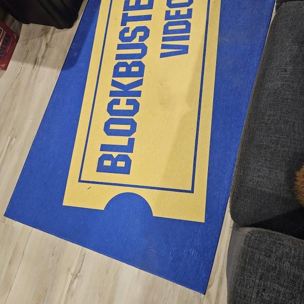 Blockbuster Video Store Rug Blockbuster Video Rug, Retro Style VHS Movie Lovers, 90s Nostalgia ...