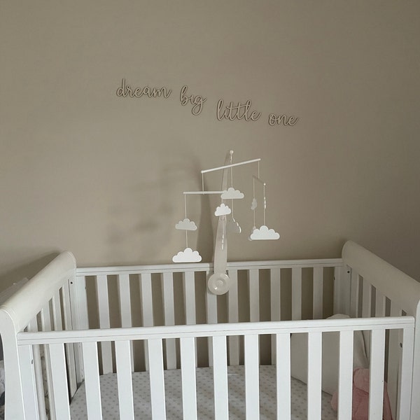 Dream big little one sign nursery decor sign for nursery wall art