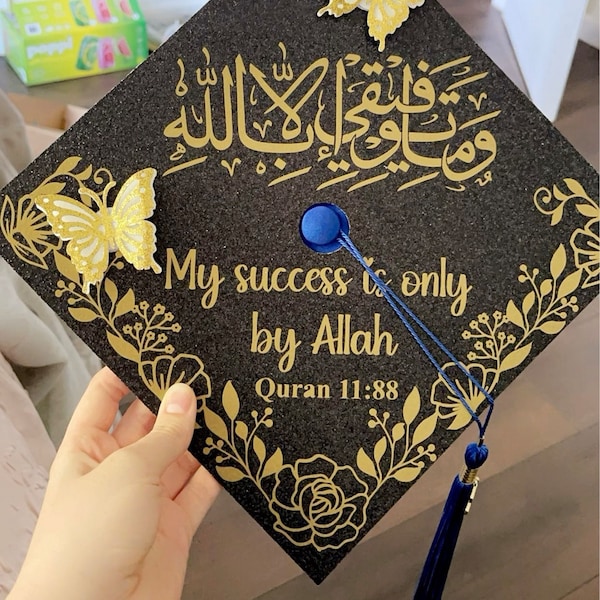 My Success is Only by Allah, Graduation Cap Topper, Grad 2024 - Etsy
