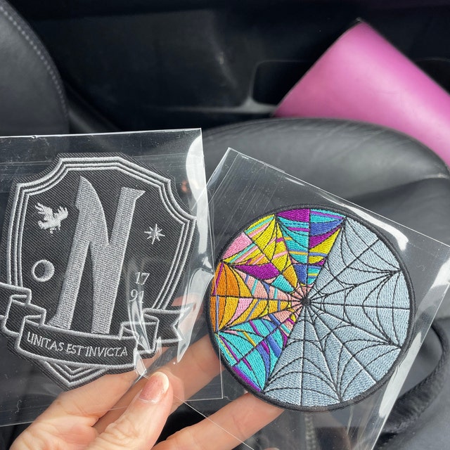 Wednesday Nevermore Iron-On Patch Set - Party City