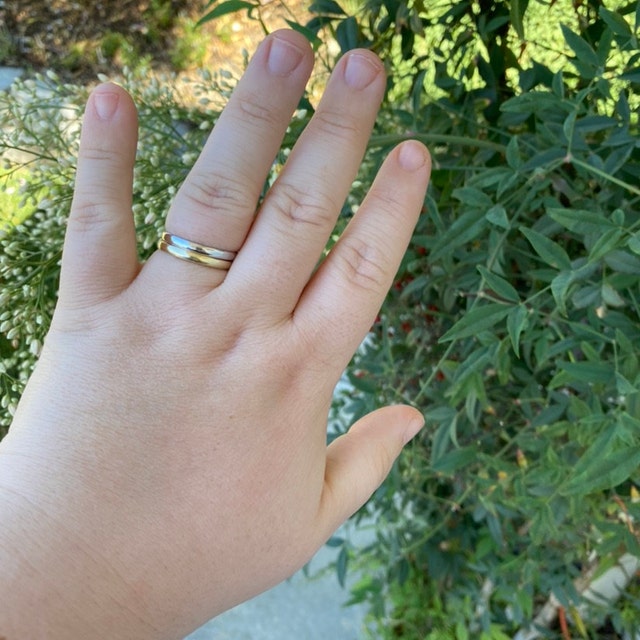 ENDLESSNESS & ETERNITY 2mm Wedding Band - 14K Gold Plated, Comfort Fit | Stackable Ring For Women, Promise Or Engagement Ring
