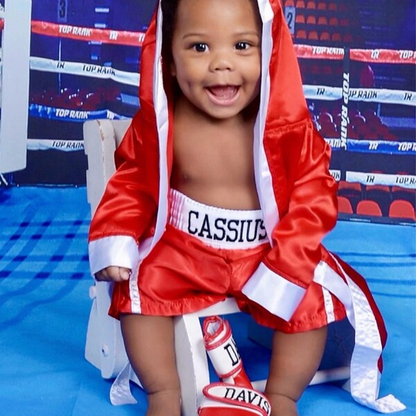 Personalized Baby Boxing Gloves and Shorts Set - Etsy