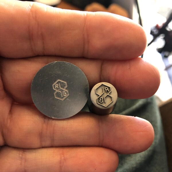 Steel Touchmark Stamps For Blacksmiths, Custom Steel Stamps For Knife Makers, Steel Logo Stamp For Metal Craftsmen, Metal Touchmark Knife Stamp