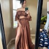 Ready to ship on sale wine coloured sheer mystical wonders two-piece dress