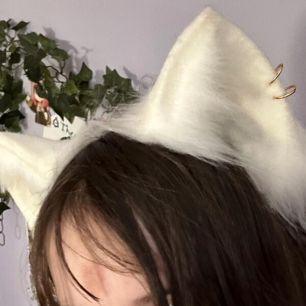 Wolf Ear and Tail Set Realistic Faux Fur Fox Ear and Tail Set Anime ...