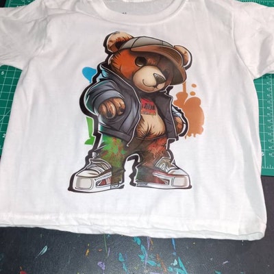 SZ55 Teddy Bear Wearing Streetwear PNG, PNG Sublimation Design for ...