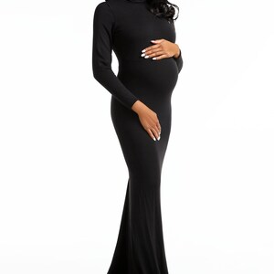 Maternity Gown for Photo Shoot Layne Gown Turtleneck Maternity