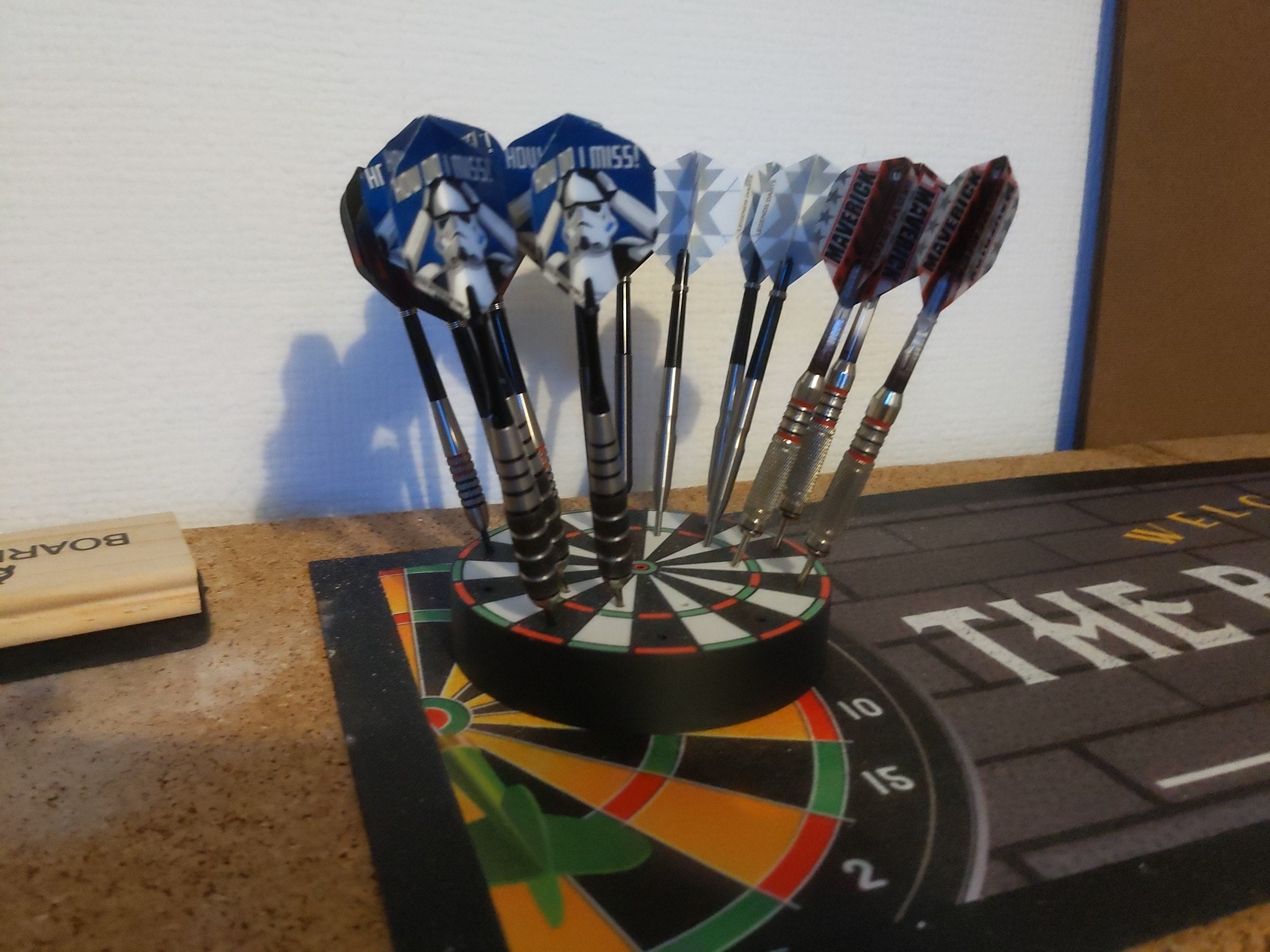 Dart Board Holder - Darts Organizer - Personalised Dart Storage - Game Room Decor - Home bar - Man cave