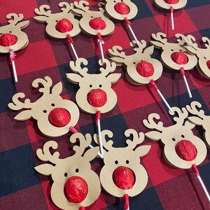 Reindeer Lollipop Holders Svg Reindeer Lollipop Cutout Diy Etsy