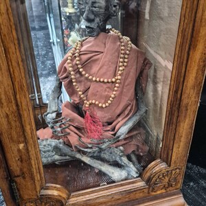 ミイラ化した僧侶の彫刻：ピグミーの奇妙な標本、高さ17インチ - Etsy 日本