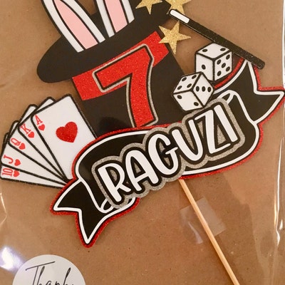 Personalized Magic Birthday Cake Topper Magician Birthday Magic ...