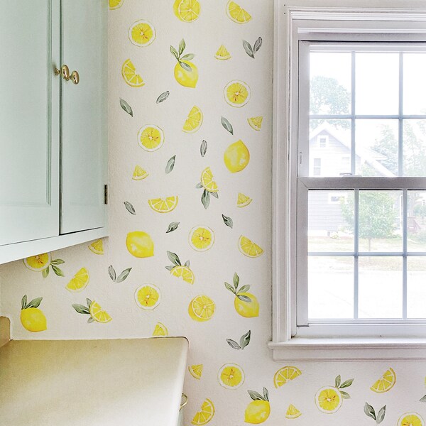 Lemon Wall Decals Watercolor Orange Stickers, LF036 - Etsy