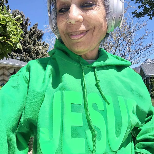 Follow Jesus Puff Sweatshirt main image 1
