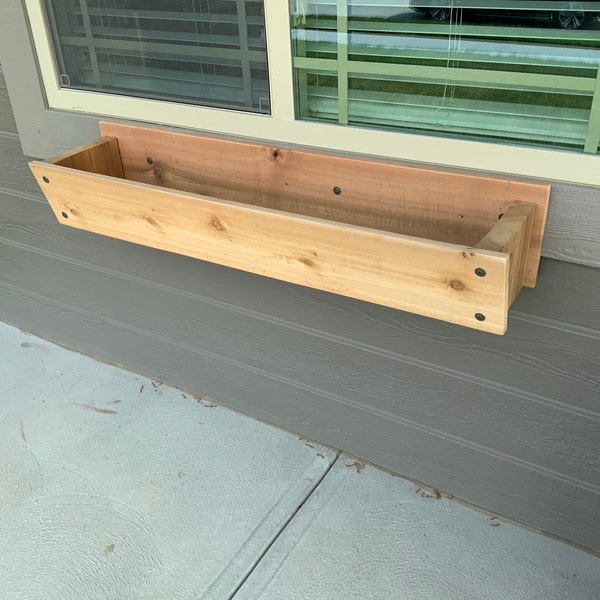 Cedar Window Box, Custom Sizes Window Planter, Succulent Planter ...