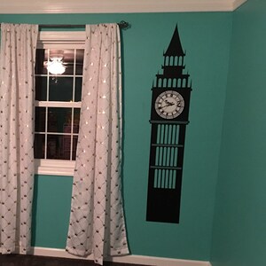 Big Ben Clock Tower - Paisagens de Viagem Londres Decalque de Parede Tamanho  Grande Personalizado Vinil Arte Adesivos Decoração 42 x 214 cm