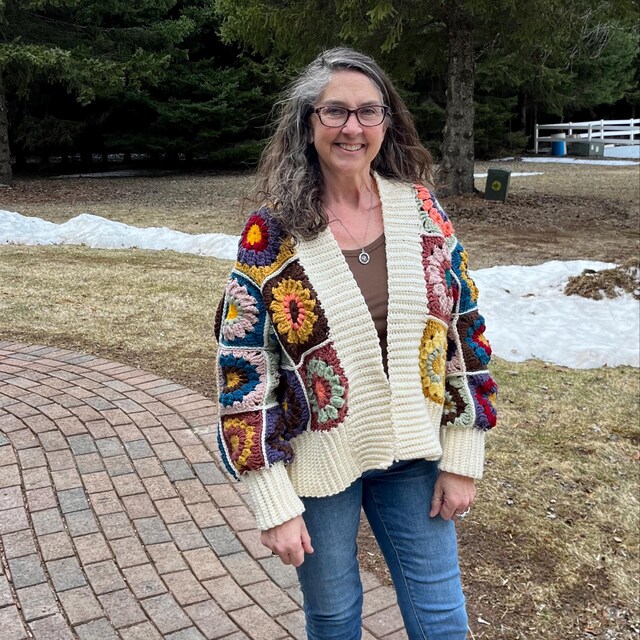 Scrappi Cardi Crochet Pattern | Granny Square Cardigan Crochet