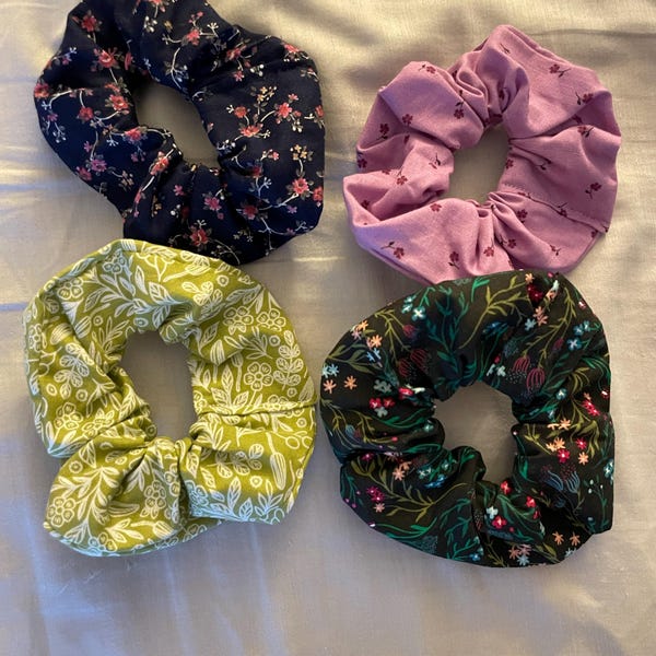 Green Printed Headband and Scrunchy Combo Set