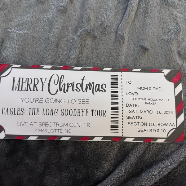 Christmas Concert Ticket Gift Voucher Template | Fully Custom Printable ...