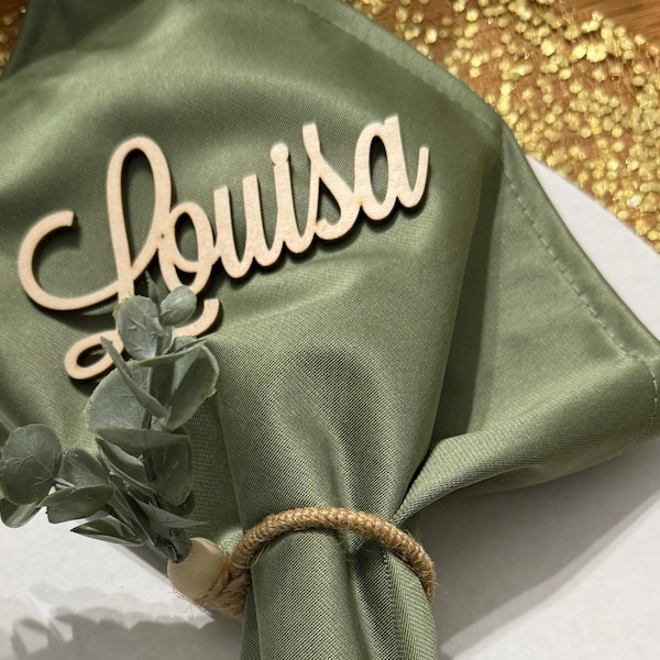 Wood Wedding Place Cards Laser Cut Name Signs Place Wedding Place Cards ...