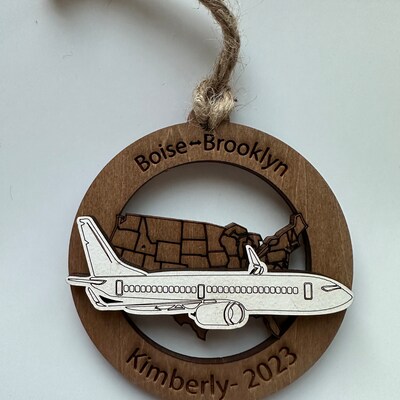 Rocket ship christmas ornament