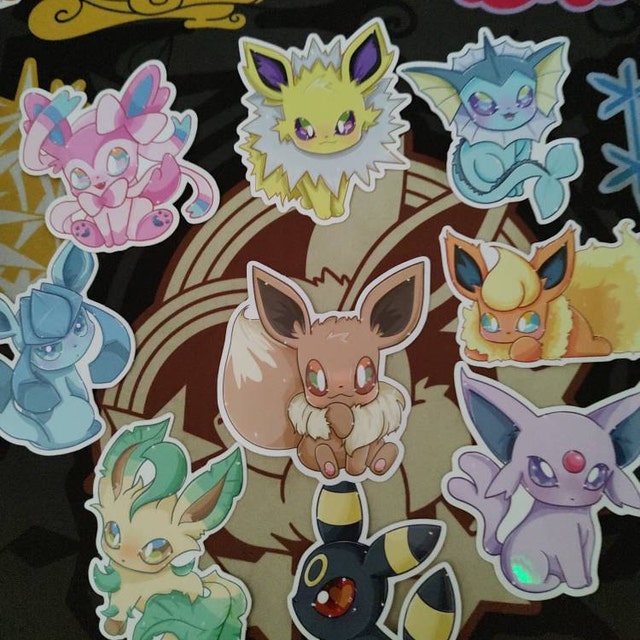 Pokemon Eeveelution Gachapon Stickers – TheStarfishface