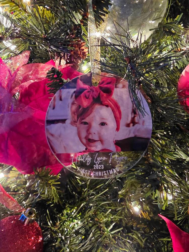 Personalized Baby&#39;s First Christmas, 2023 Christmas Ornament, First Christmas, Photo Ornament, Christmas Ornament, Custom Ornament, 2023