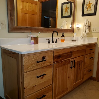 48 Inch Hickory Bathroom Vanity Single Sink Vanity Hickory - Etsy