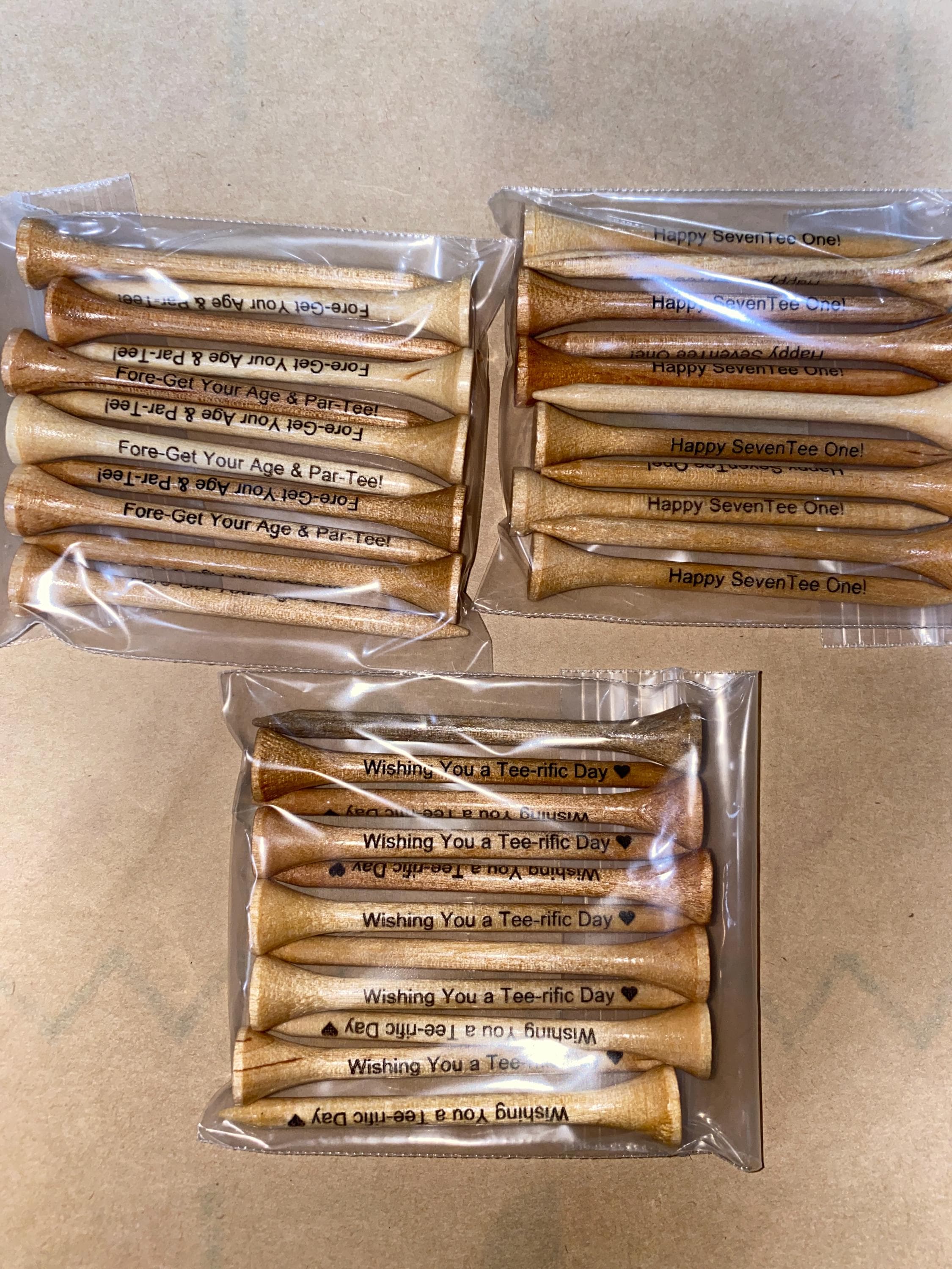Personalized Golf Tees - Laser Engraved Golf Tee - Custom Golf Tees - 3 Golf Tee Colors - Custom Golf Gift 2.75&quot; SMALL ORDERS & BULK