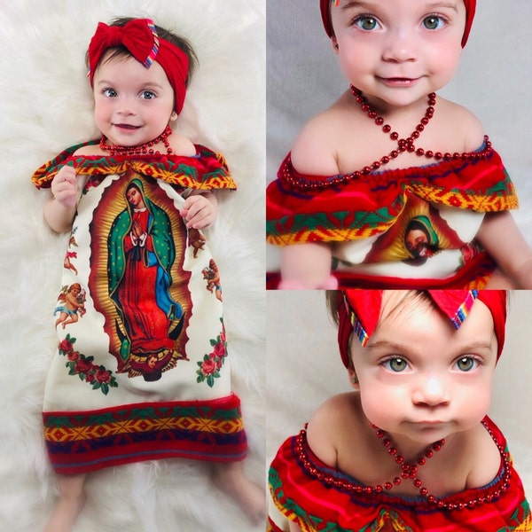 Our Lady of Guadalupe Girls Dress 2 Pc Set