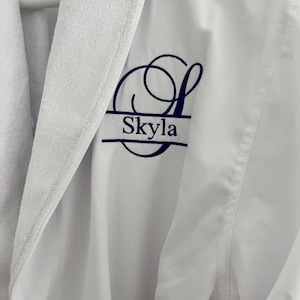 Personalized Full Ankle Length Terry Shawl Bathrobe, Embroidered ...
