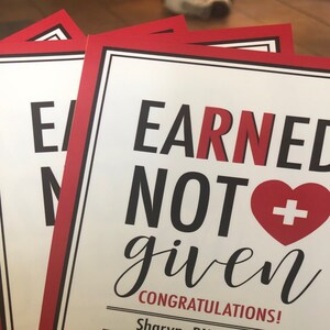 Earned Not Given Nursing Graduate Nurses Wine Label Nurse - Etsy