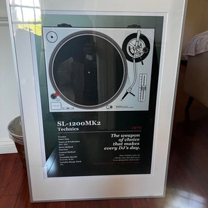 Technics SL-1200 MK2 Poster: an Iconic Tribute to Hip-hop
