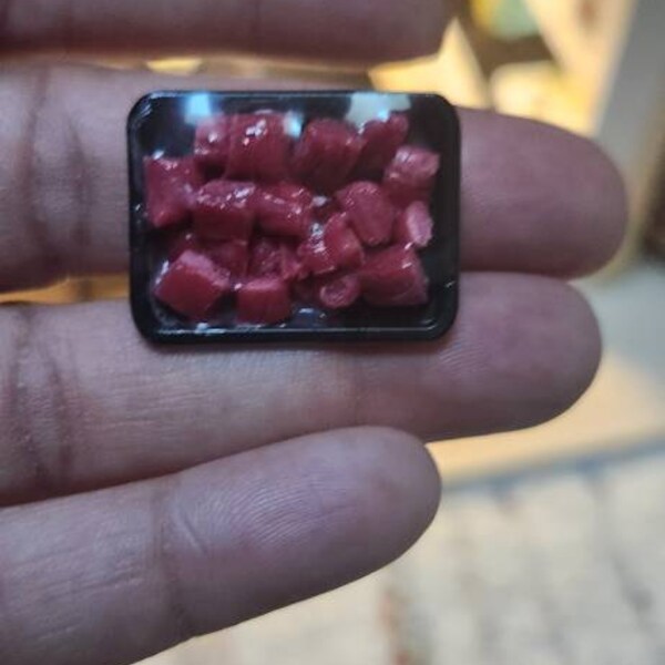 Melody Jane Miniatur „Fleisch & Wurst Auf Brett“ – Puppenhauszubehör Im Maßstab 1:12
