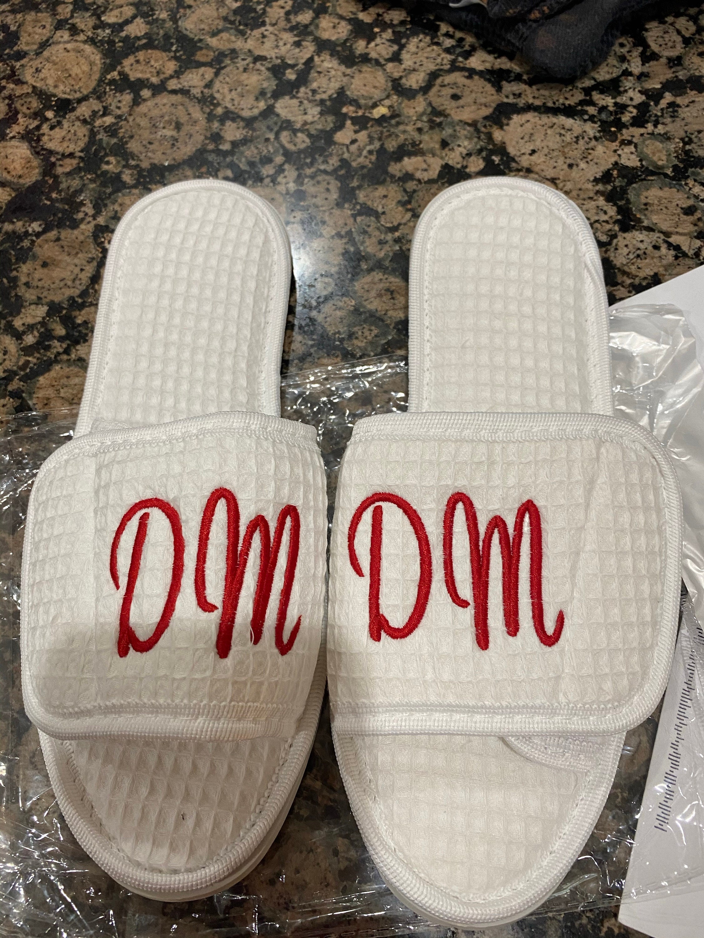 blue wedding slippers