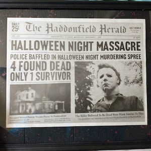 1978 Halloween Haddonfield Herald Halloween Night Massacre Michael - Foto 4