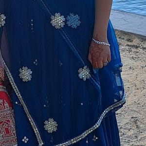 Dark Blue Georgette Lehenga And Soft Net Dupatta For Women , Indian Lehenga , Bridesmaids Wedding Lehenga , Chaniya Choli , Pink Lehenga